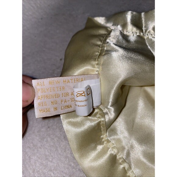 Bearington Baby Plush Bear 14" Cream Light Yellow Satin Security Blanket Lovey - Picture 7 of 8